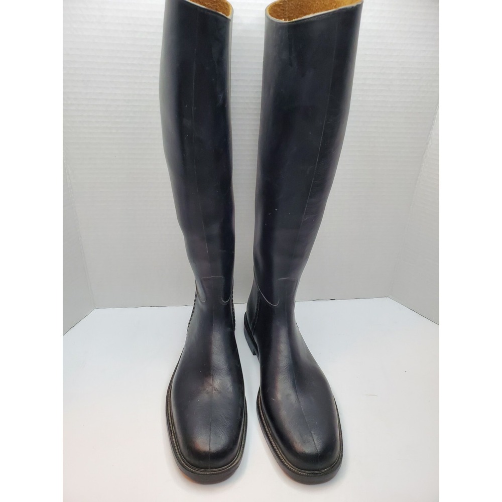 ROMIKA TALL BLACK RUBBER Boots CLOTH LINED Equestrian RIDING BOOTS Womens US‎ 6 - Picture 3 of 14